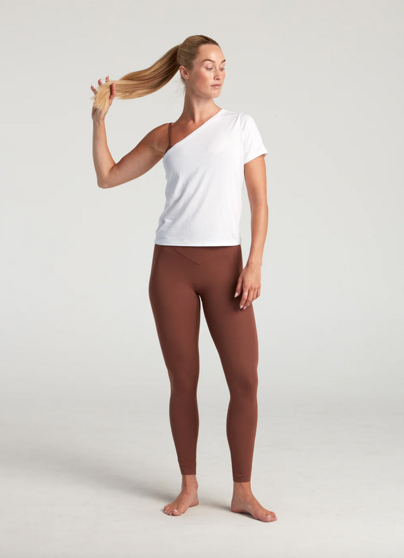 TURF ACTIVE Off The Shoulder Tee Shirt (White)