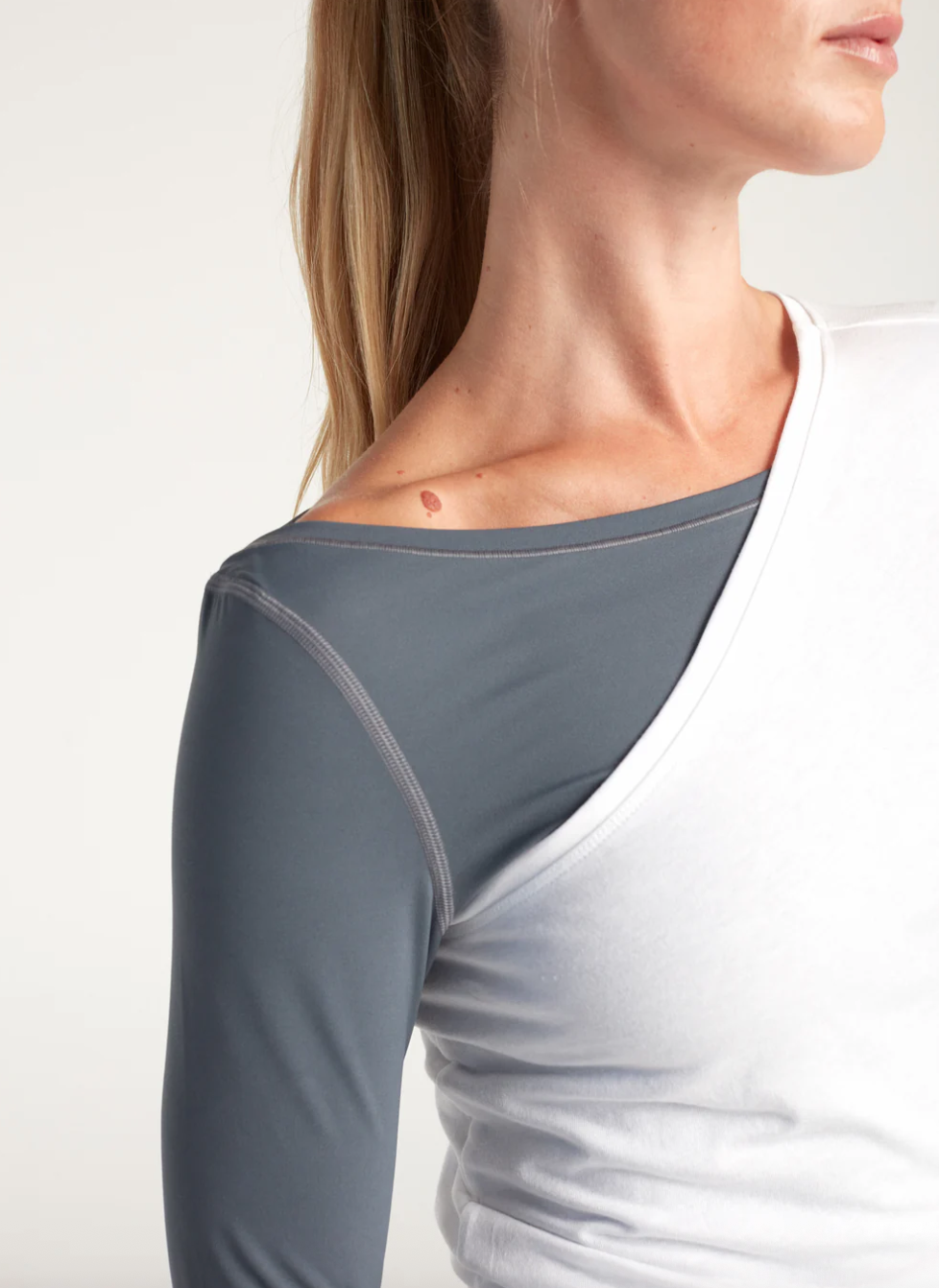 TURF ACTIVE Off The Shoulder Tee Shirt (White)