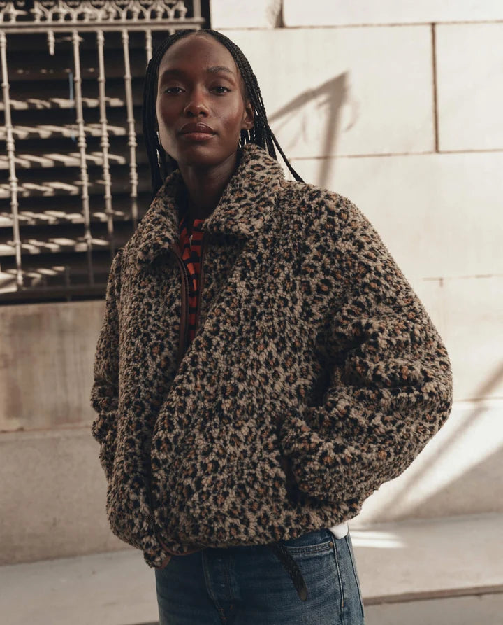 THE GREAT The Vail Jacket - Tan Leopard