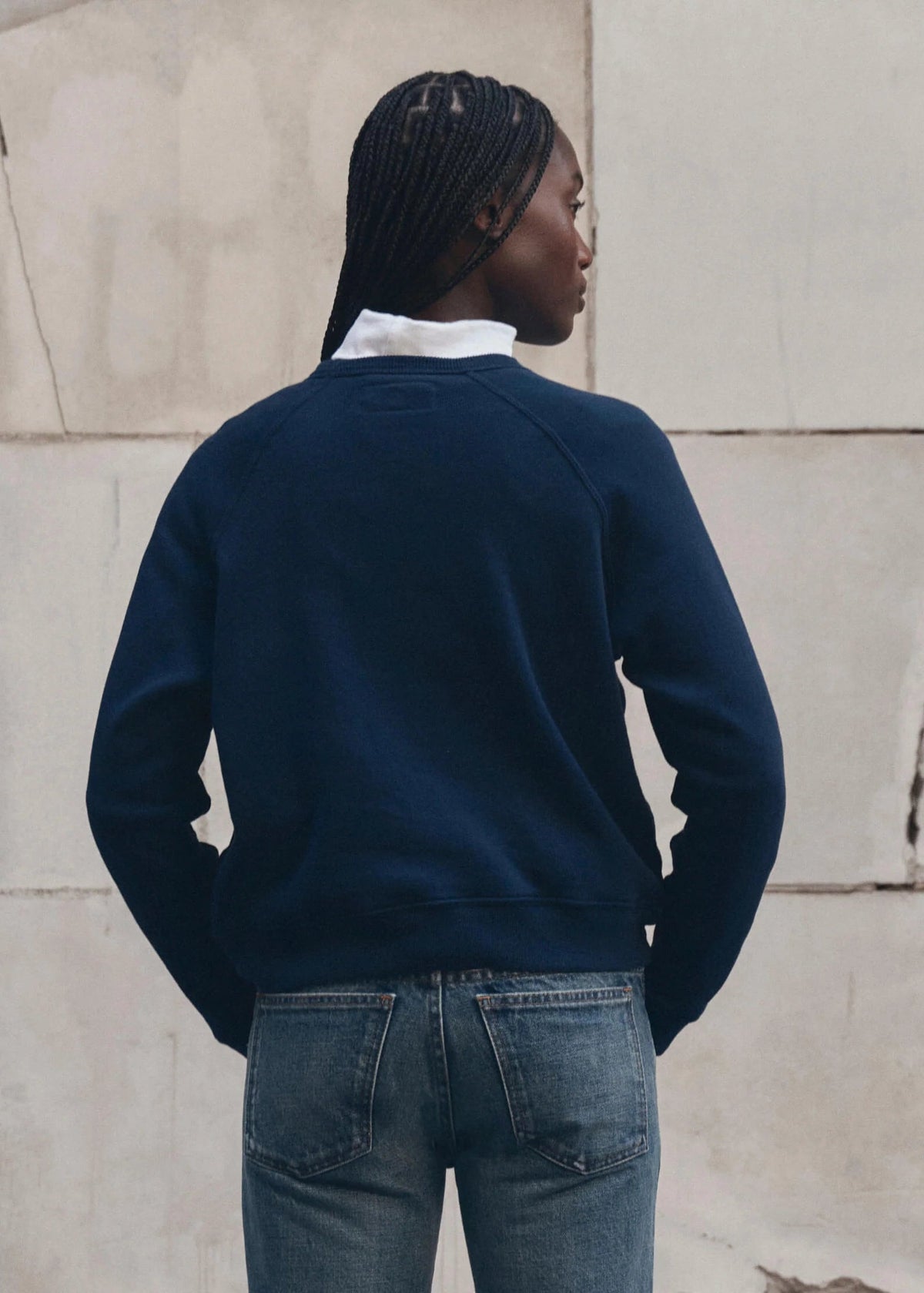 The Great - The Fleece Rookie Sweatshirt - Navy