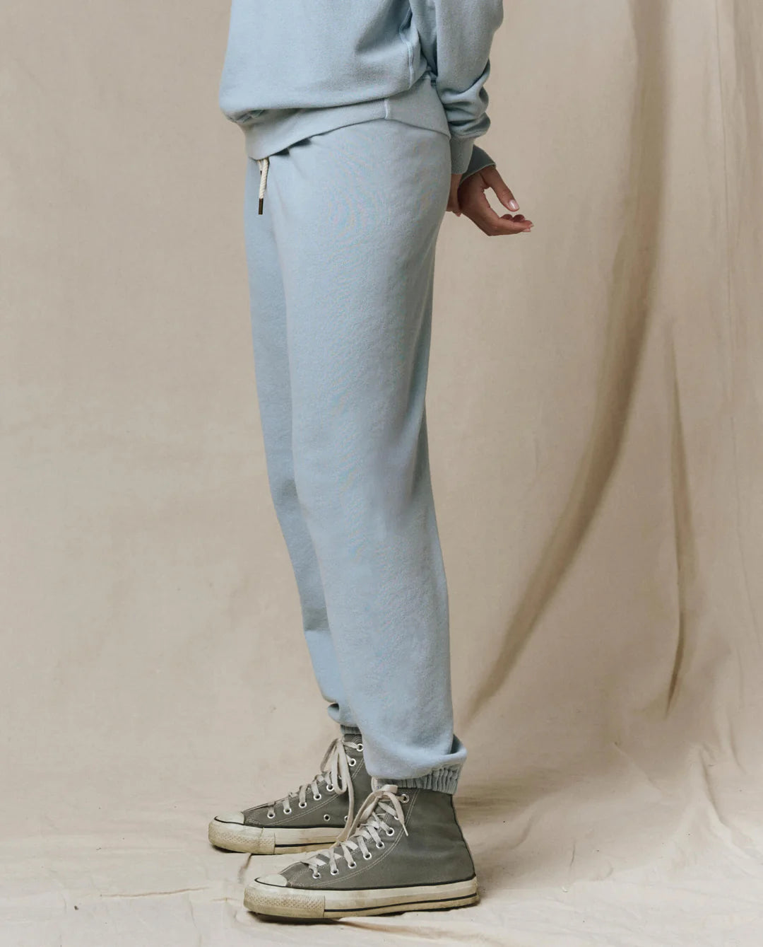 THE GREAT Stadium Sweatpant - Whisper Blue