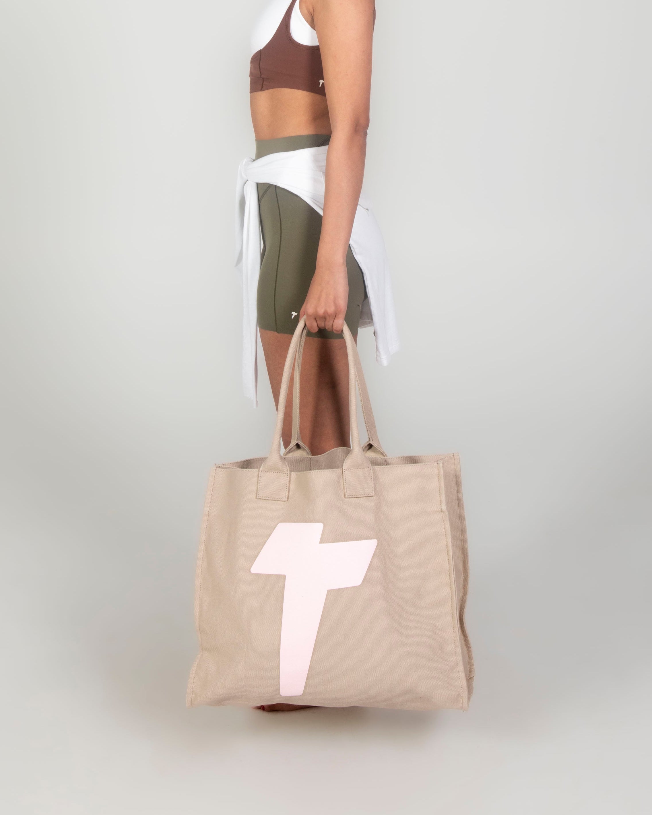 TURF ACTIVE Market Tote (Sesame + Pink)