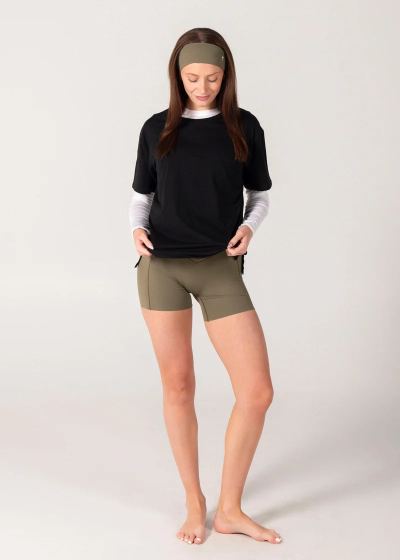 TURF ACTIVE Boxy Tee - Black