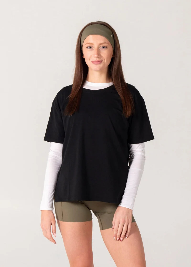 TURF ACTIVE Boxy Tee - Black