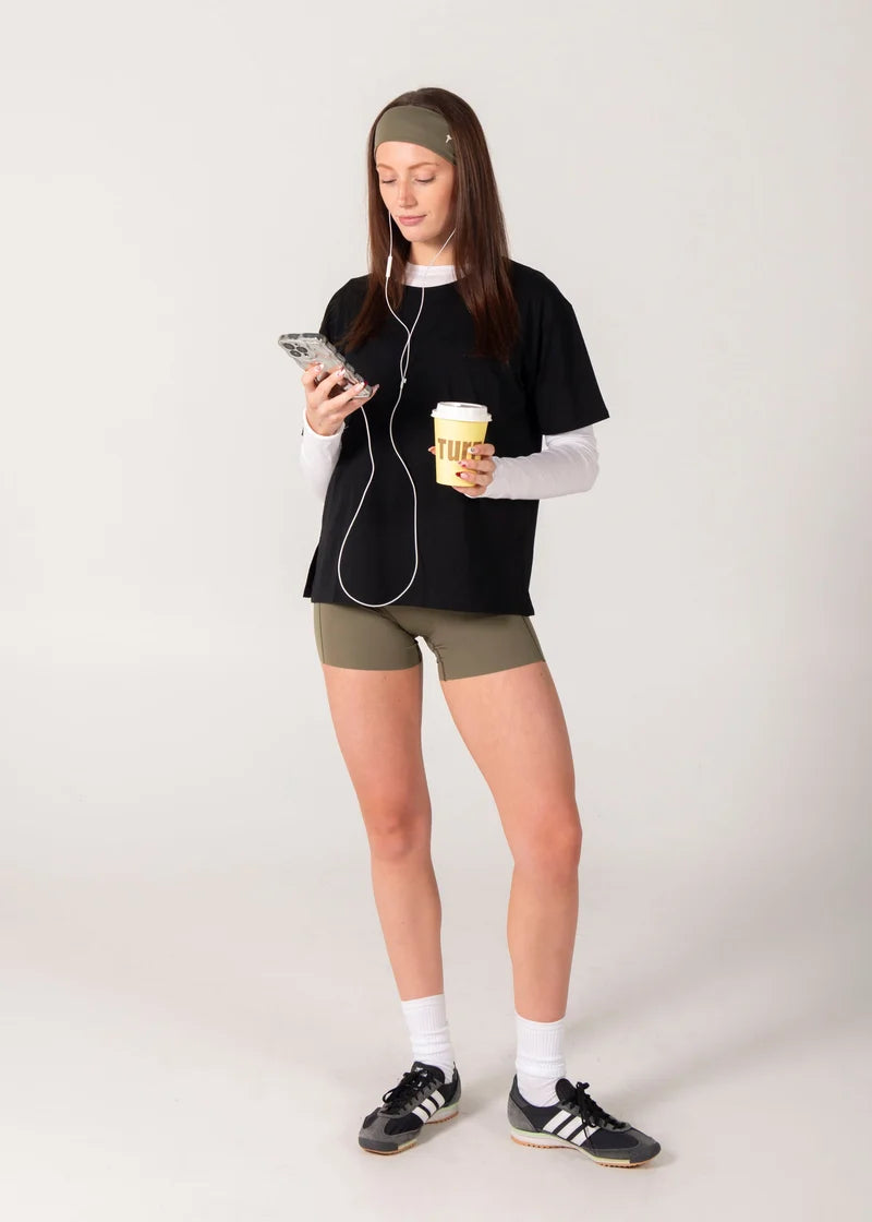 TURF ACTIVE Boxy Tee - Black