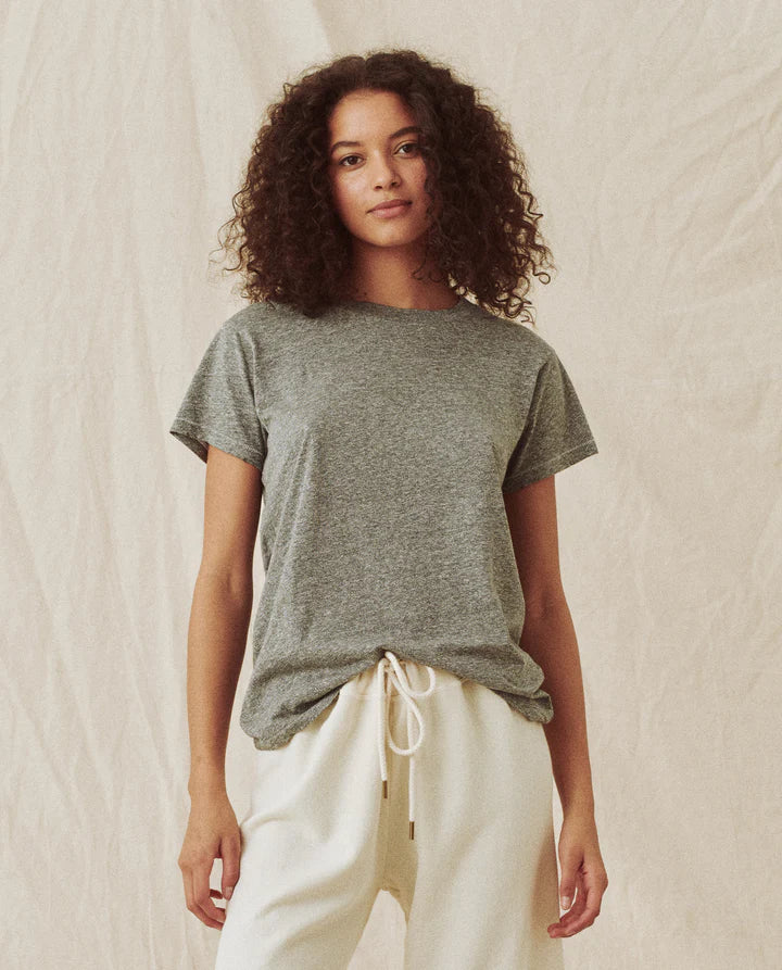 THE GREAT Slim Tee Heather Grey