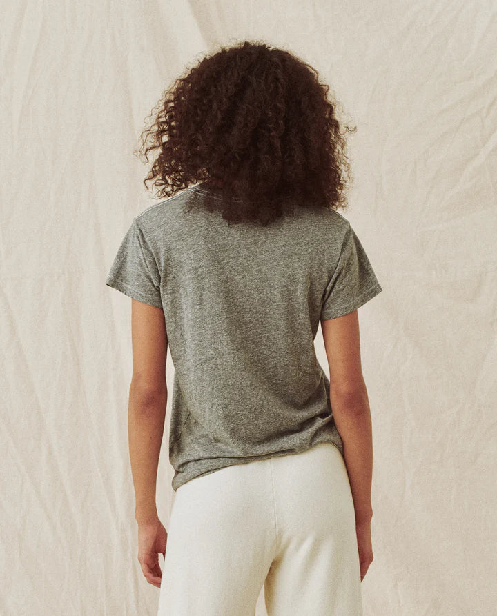 THE GREAT Slim Tee Heather Grey