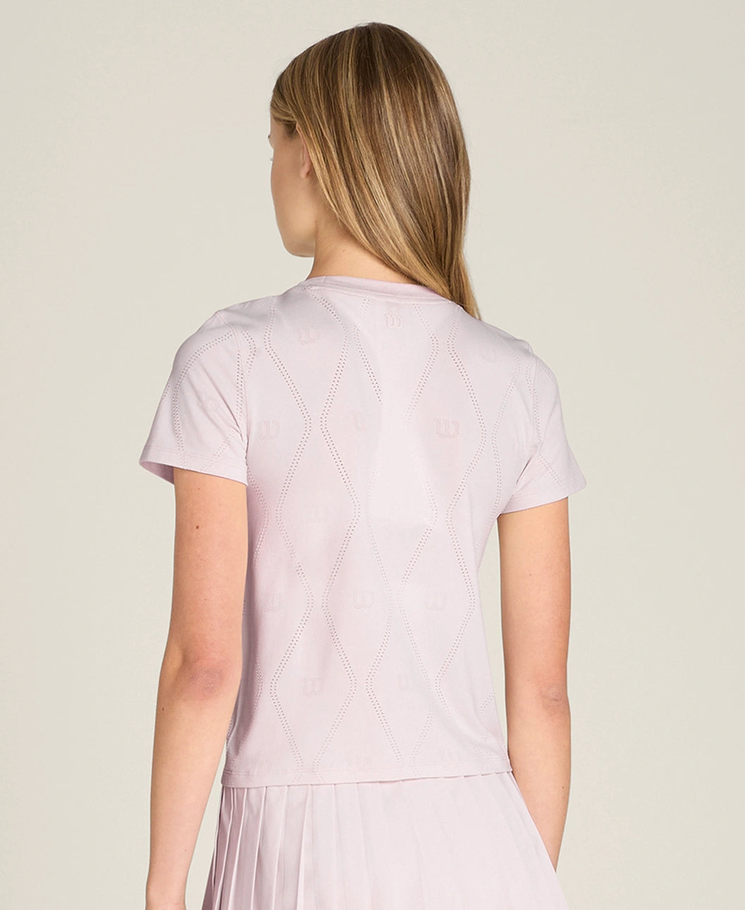WILSON Seamless Short Sleeve T-Shirt Lilac Ash