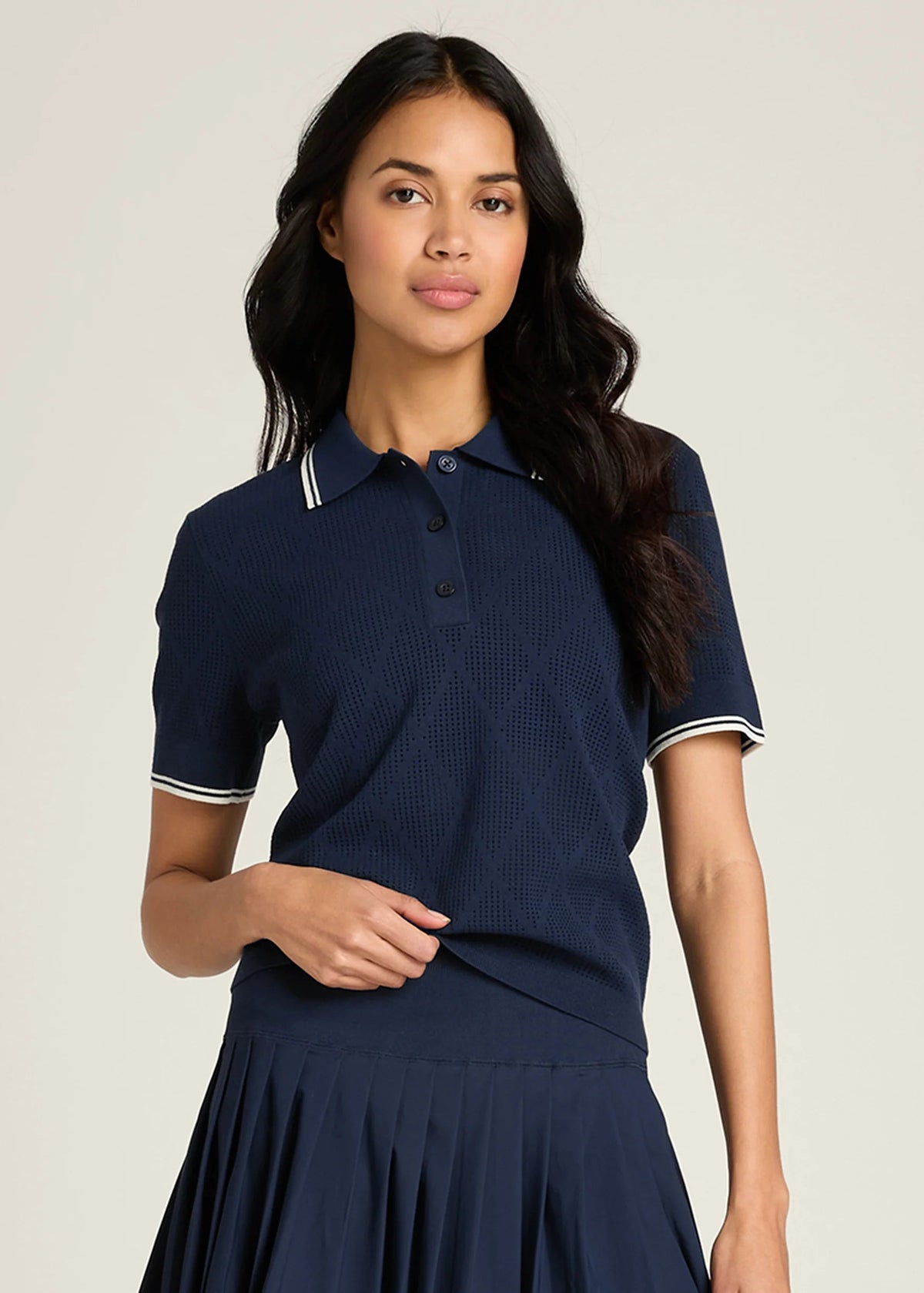 WILSON Addison Knit Polo - Navy