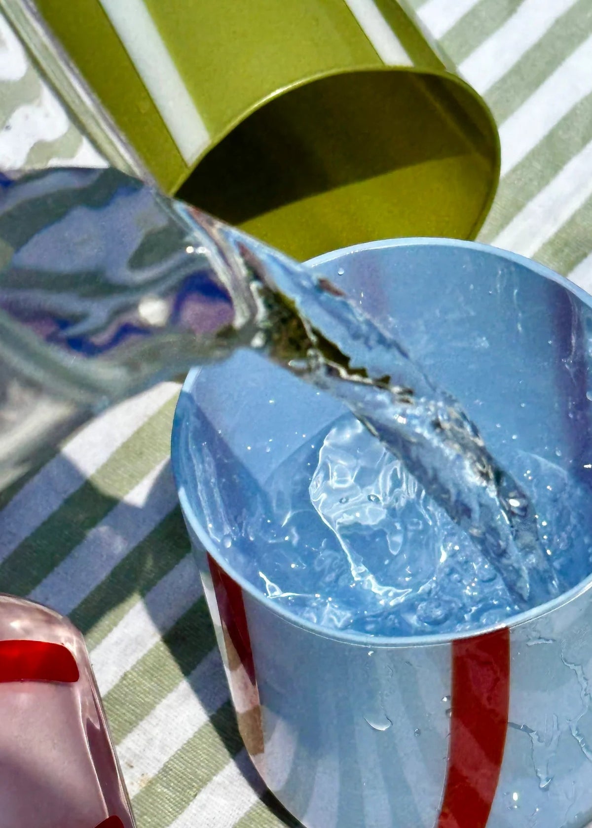 MAEGEN Atina Striped Tumbler - Blue & Red