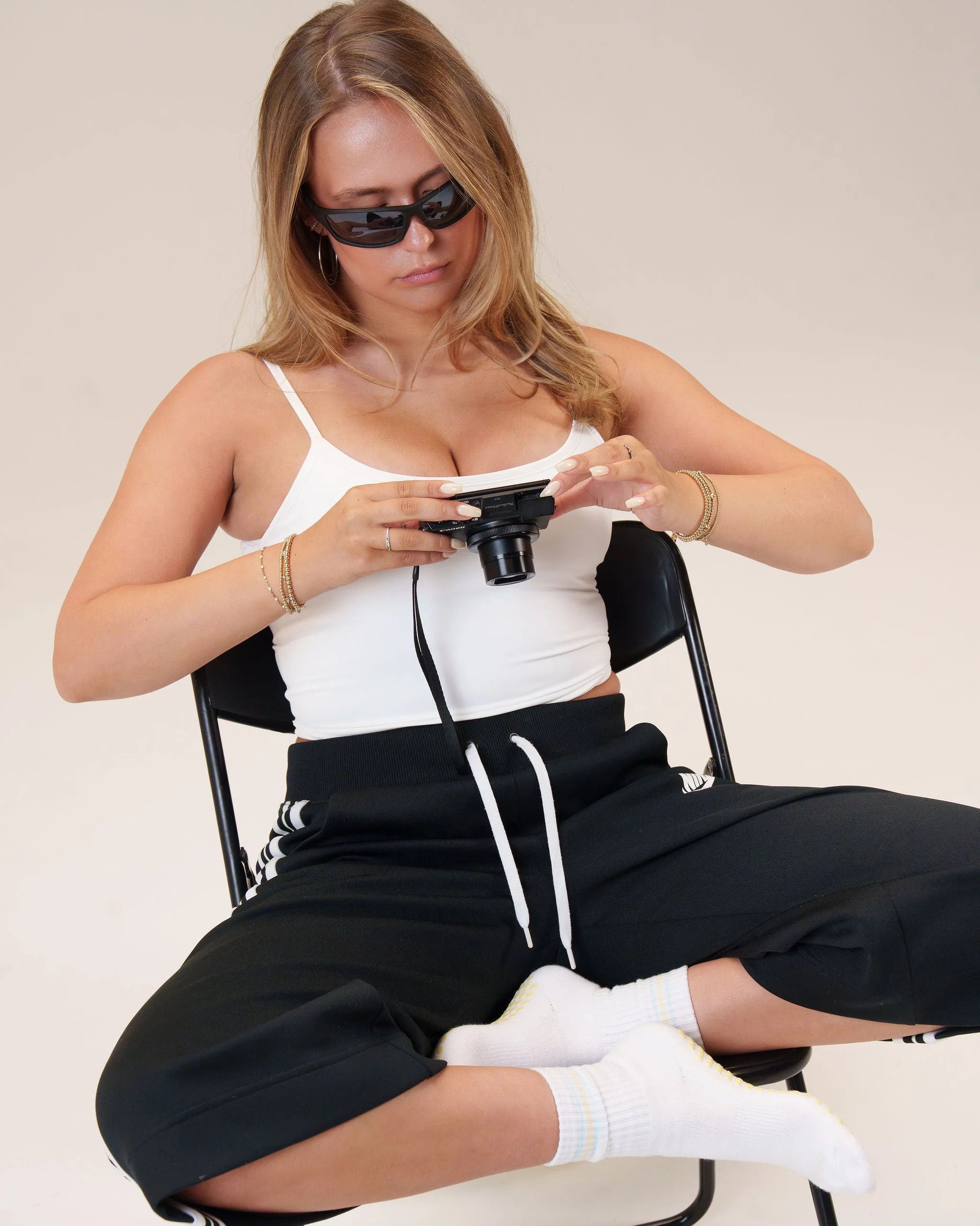 THE PILATES SOCK COMPANY Butter Yellow and Blue Stripe