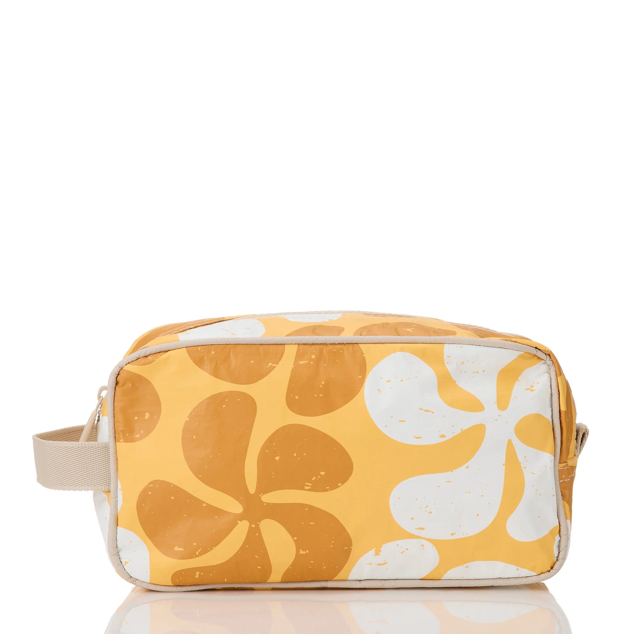 Aloha Dopp Kit -  Funky Plumeria - Honey