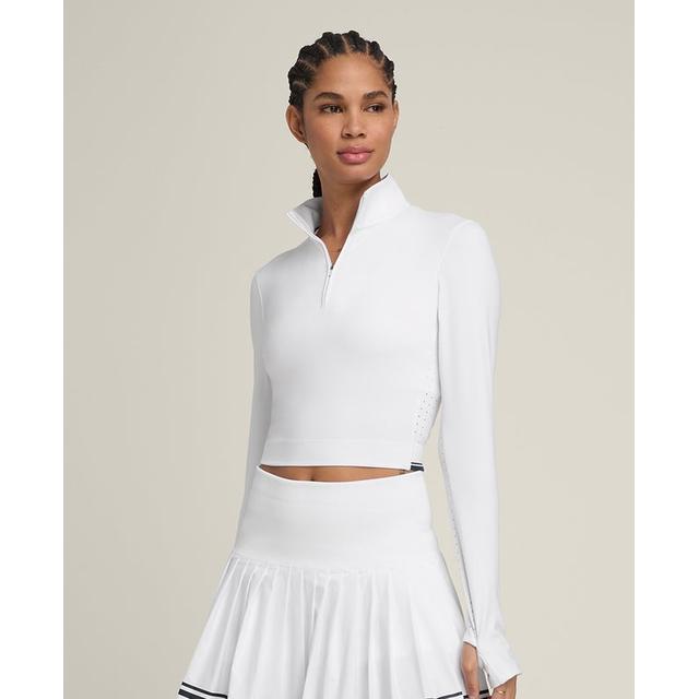 WILSON Riverside Cropped Half-Zip White
