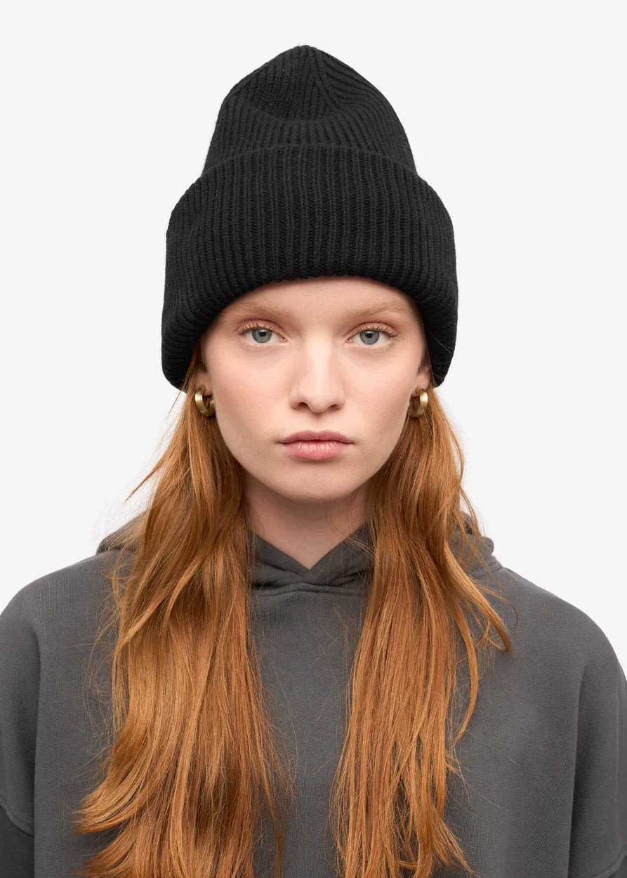 COLORFUL STANDARD Merino Wool Hat -  Deep Black