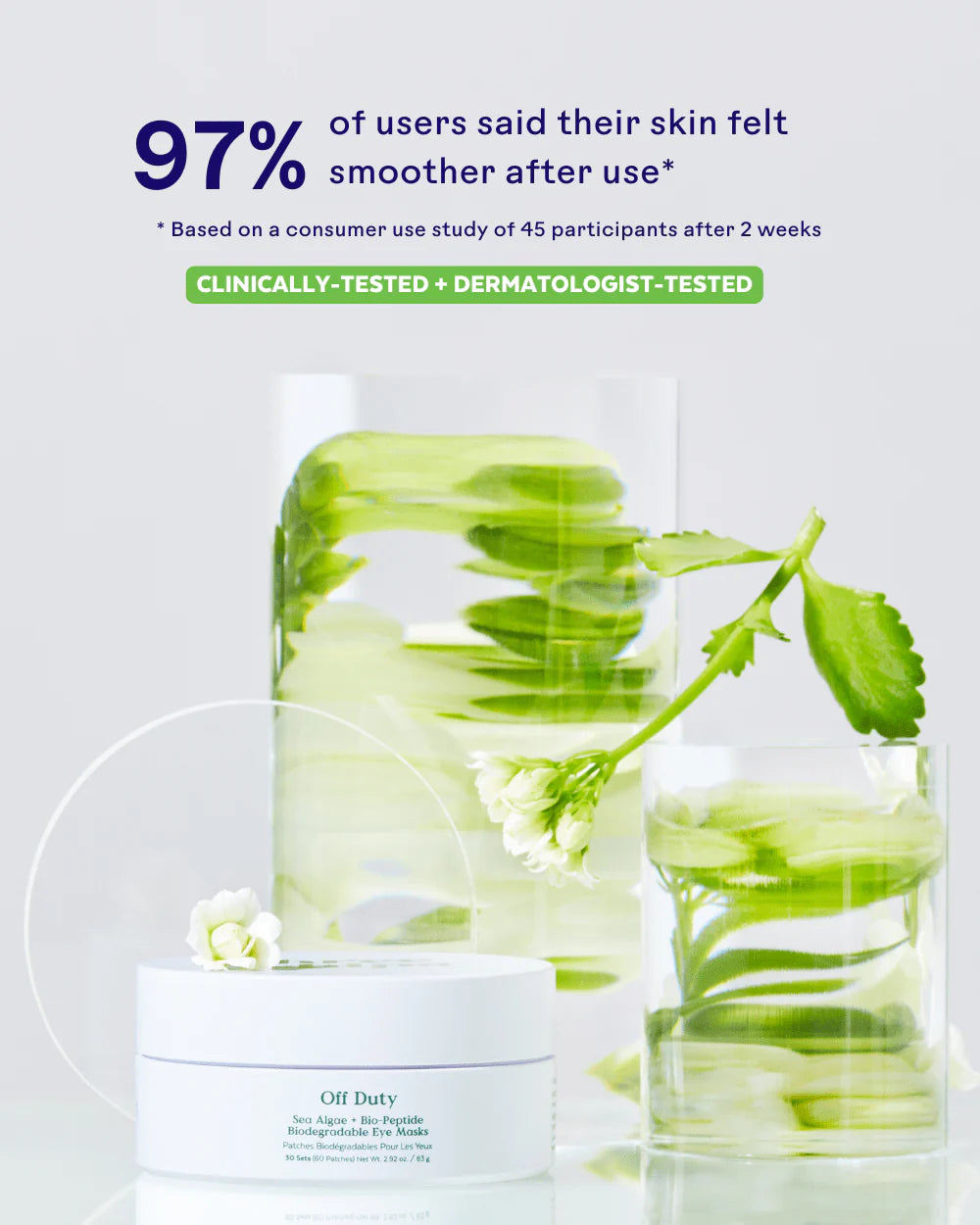 THREE SHIPS OffDuty™ Sea Algae + Bio-Peptide Smoothing Biodegradable Eye Masks