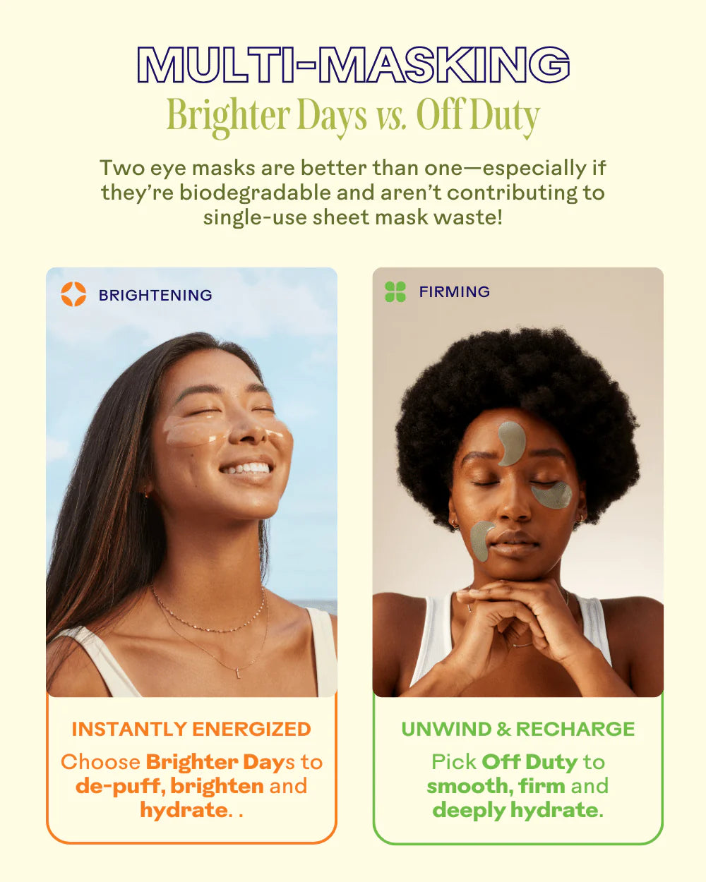 THREE SHIPS OffDuty™ Sea Algae + Bio-Peptide Smoothing Biodegradable Eye Masks