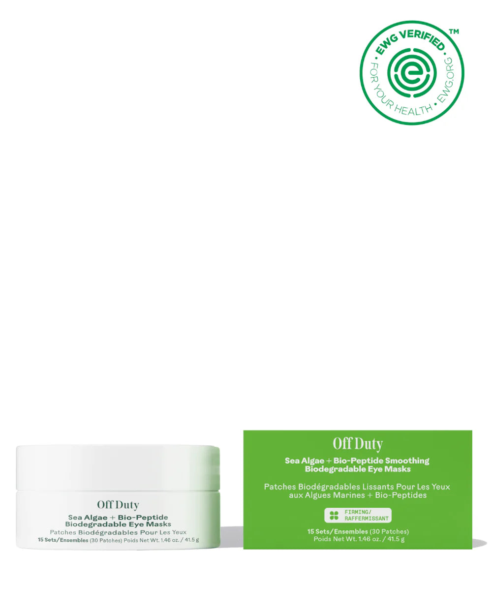THREE SHIPS OffDuty™ Sea Algae + Bio-Peptide Smoothing Biodegradable Eye Masks