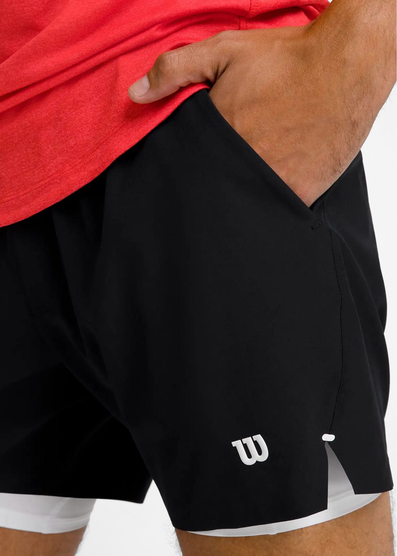 WILSON Mens Tournament Pro Short 5" - Black