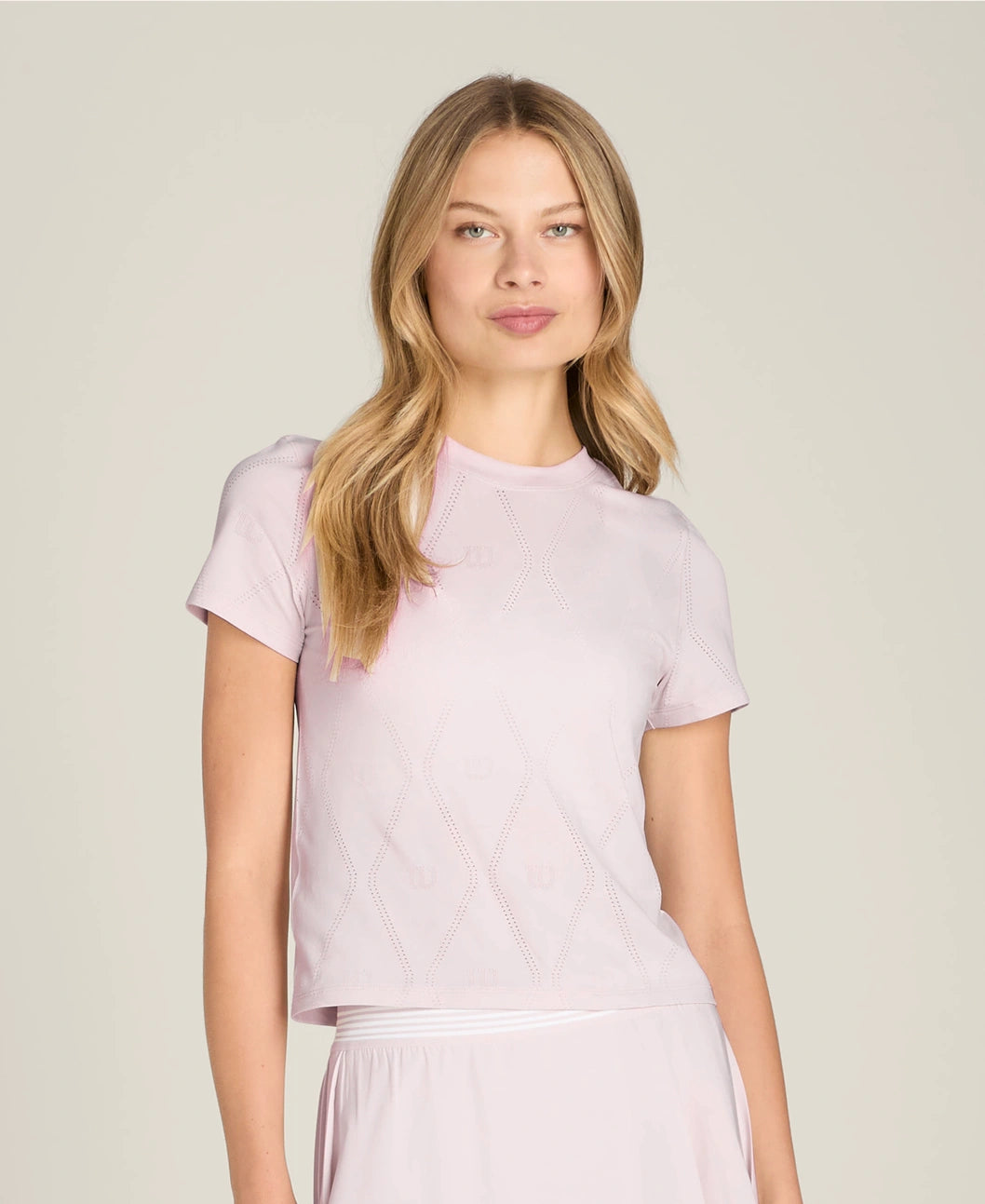 WILSON Seamless Short Sleeve T-Shirt Lilac Ash