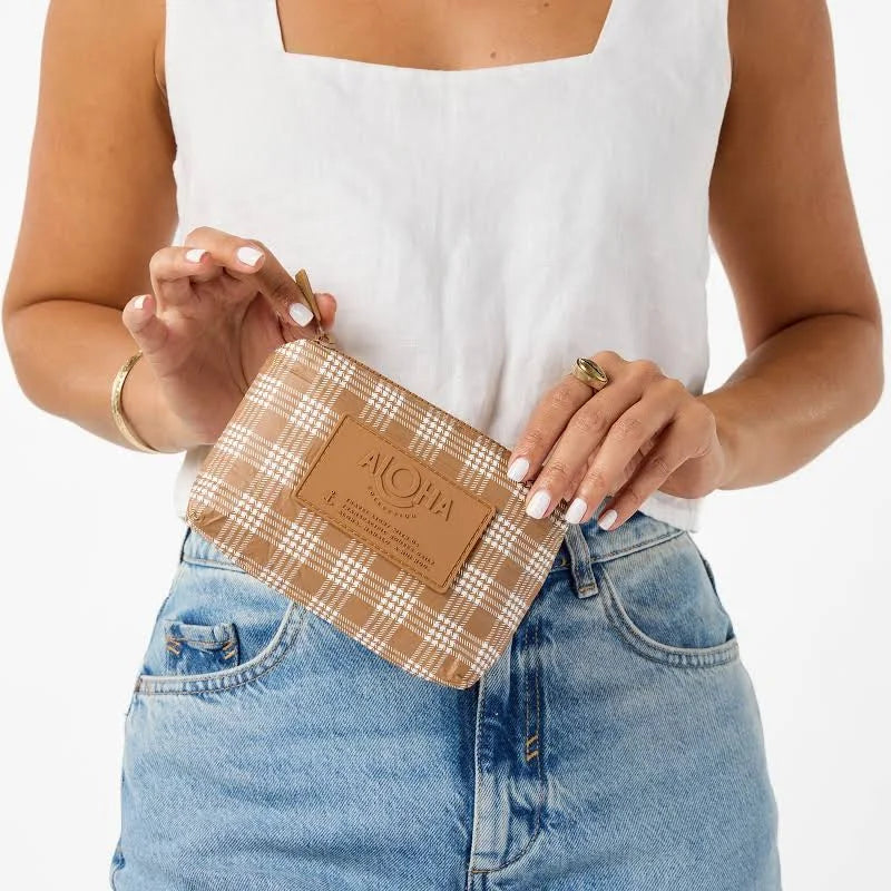 ALOHA Bag Mini Pouch - Palaka Toffee